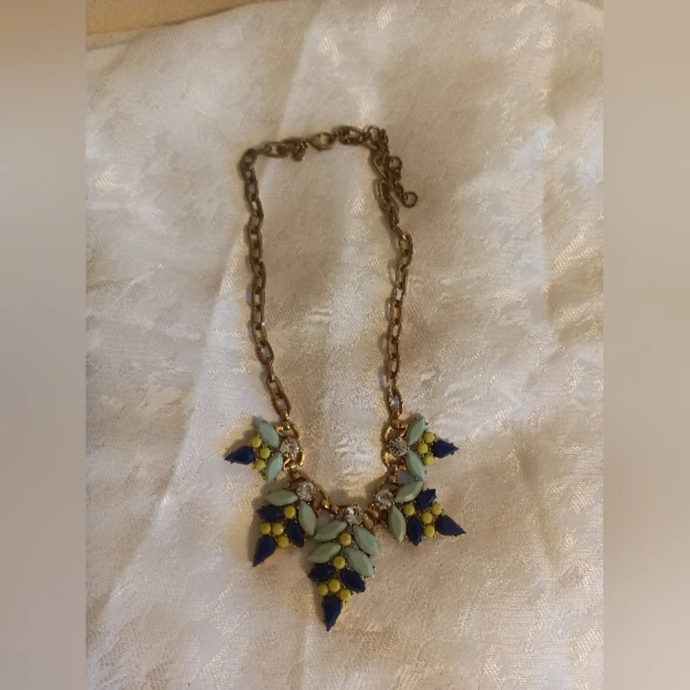 J. Crew grapes of wrath antique gold tone necklace